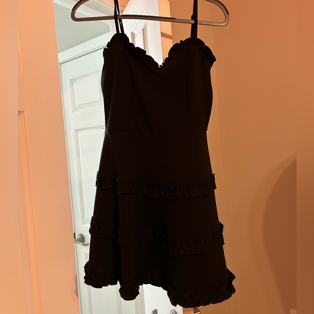 Trixxi Clothing Company/Francesca's Black 3-Ruffle Dress